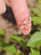 Load image into Gallery viewer, Clear Cross Charm with gold heart