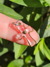 Load image into Gallery viewer, Clear Cross Charm with gold heart