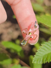 Load image into Gallery viewer, Clear Cross Charm with gold heart