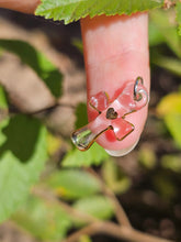 Load image into Gallery viewer, Clear Cross Charm with gold heart