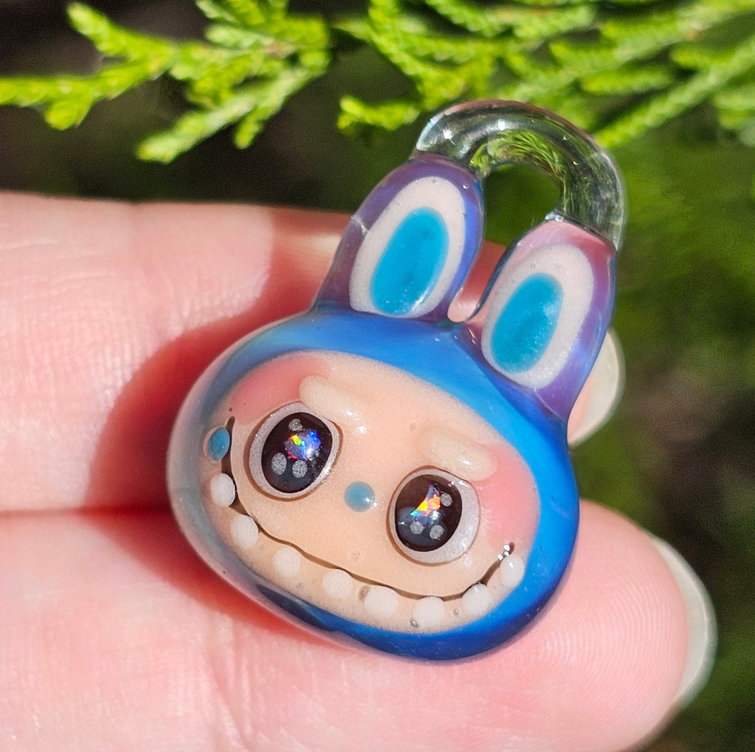 Blue Labubu pendant