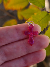 Load image into Gallery viewer, Telemagenta Cross pendant
