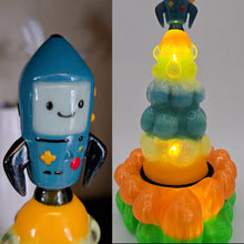 Load image into Gallery viewer, BMO Rocket Night Light collab with @weaponsofglassdestruction
